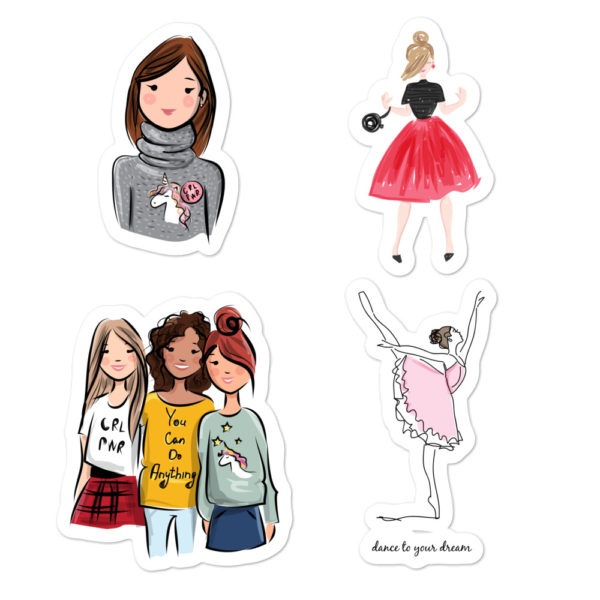 Girl Power Bubble-free stickers