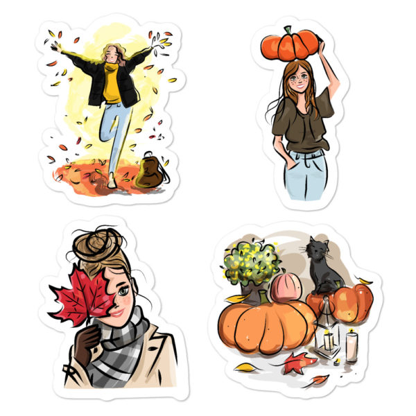 October Vibes Bubble-free stickers